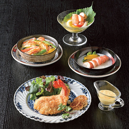 ＜日本のおいしいお料理＞伊勢海老洋風料理4種