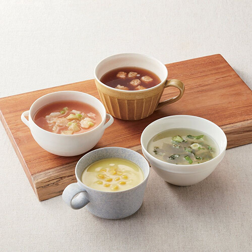 64℃ スープギフト 4種(コーン・中華わかめ・洋風オニオン・欧風野菜×各6)計24食